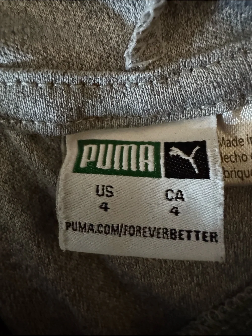 Puma Heather Gray Logo Pullover Hoodie